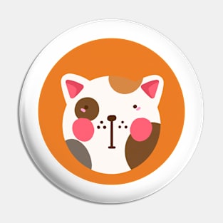 cute silly drawn kitty cat design 9 Pin