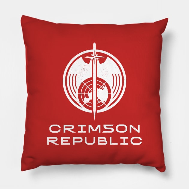 Crimson Republic Pillow by BadCatDesigns