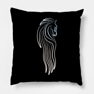 Horse Head Drawing Pillow