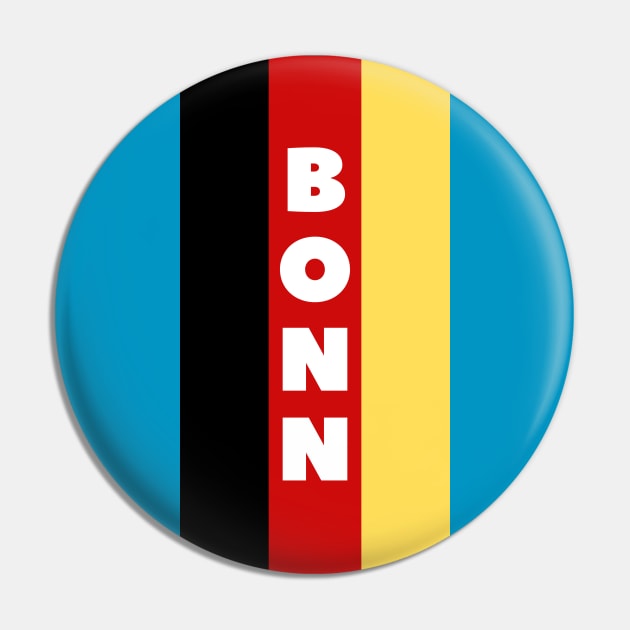 Bonn City in German Flag Vertical Pin by aybe7elf