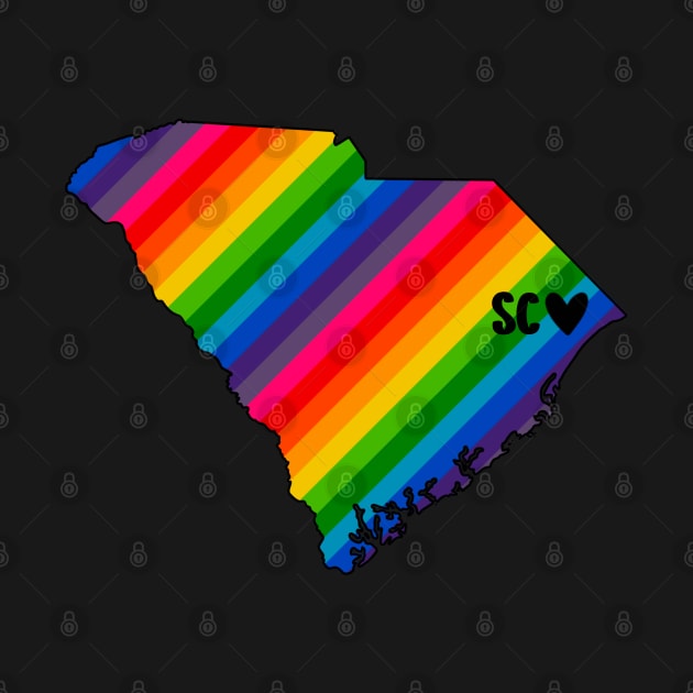 USA States: South Carolina (rainbow) by LetsOverThinkIt