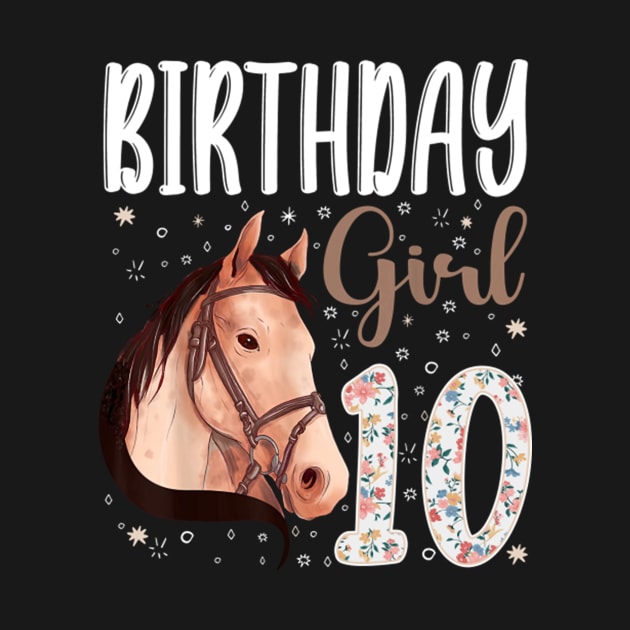Horse Animal Lovers 10th Birthday Girl by tasmarashad