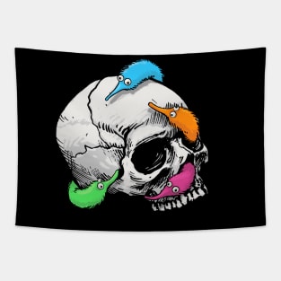 Worms on a String on a Skull Tapestry