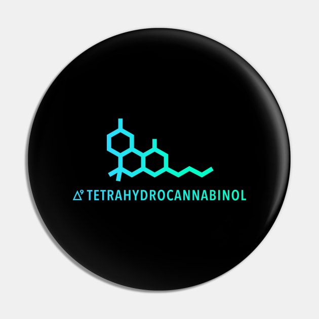 THC Molecule Pin by cannabijoy