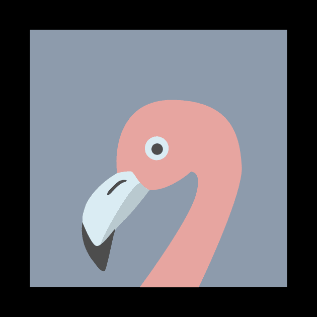 Pink Flamingo by Kristina Stellar Scandinavian Land