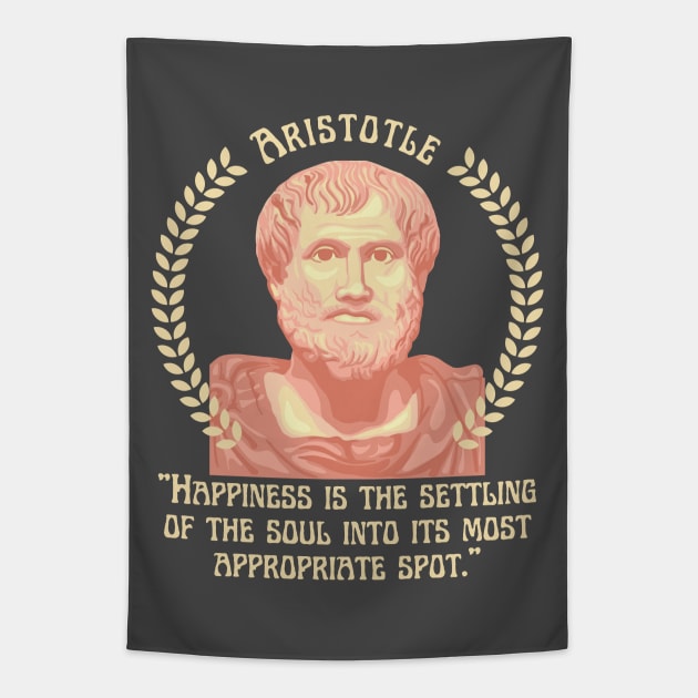 Aristotle Portrait and Quote Tapestry by Slightly Unhinged