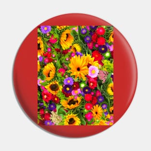 Multicolor flowers Pin