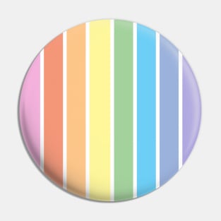 Bright pastel rainbow stripe - vertical Pin