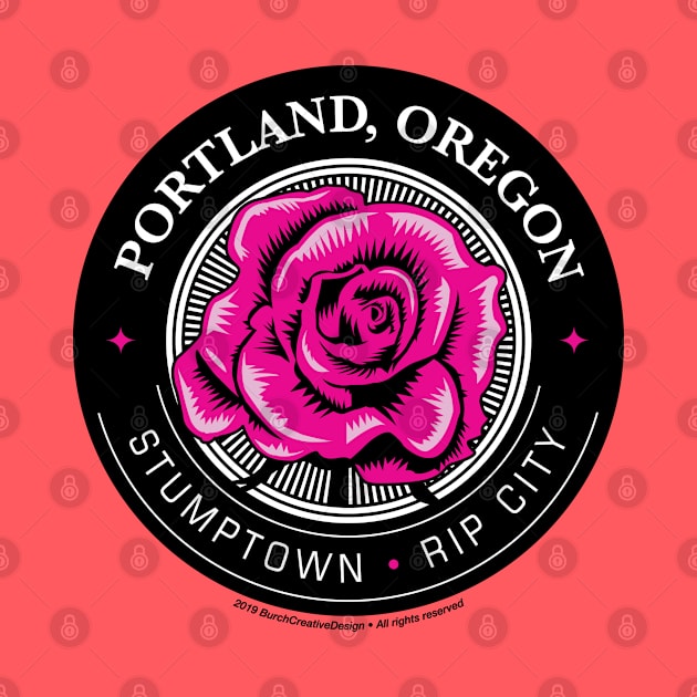 Portland Oregon Rose Design by BurchCreativeDesign