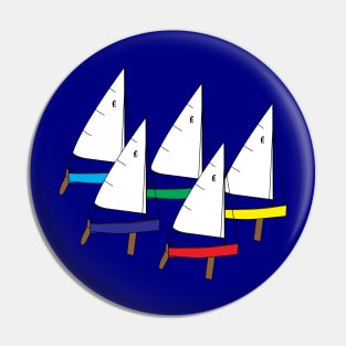 Penguin Dinghy Sailboats Racing Pin