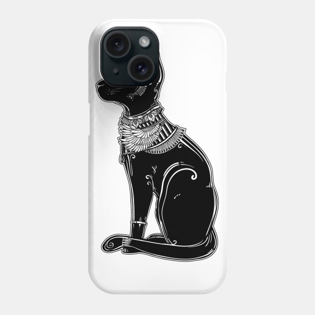 Bastet (the cat goddess) Phone Case by DISOBEY