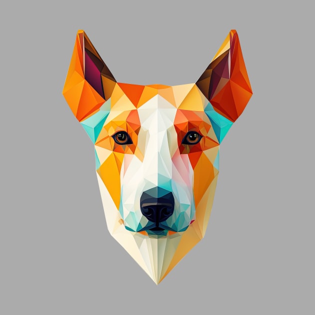 Polygon Dog Head 2 by i2studio