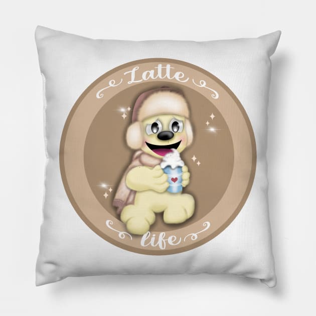 Latte life Pillow by Manxcraft