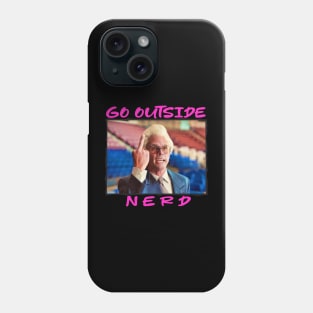 go outside nerd / mid fingers up by uncle Phone Case