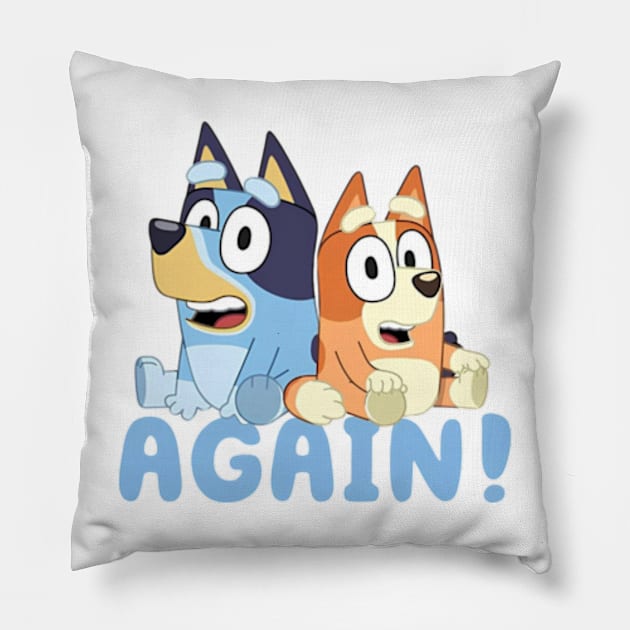 Bluey Again Pillow by slengekan