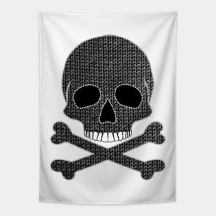 Crochet Skull and Wool Crossbones Tapestry