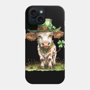 Shamrock Cow Portrait Phone Case