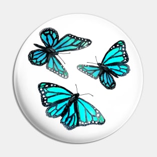 Blue Butterflies Pin