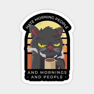 MOODY CAT MORNING COFFEE Magnet