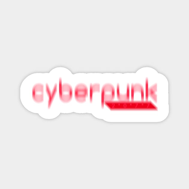 blurred cyberpunk Magnet by Yelaman