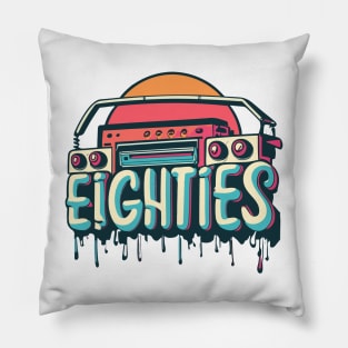 80s Eighties Throwback Vintage - Retro Eighties Girl Pop Culture Pillow