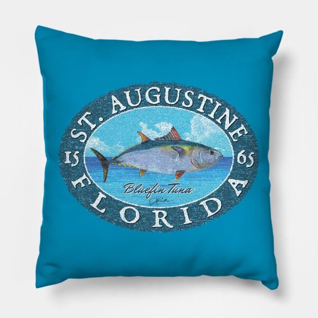 St. Augustine, Florida, Bluefin Tuna Pillow by jcombs