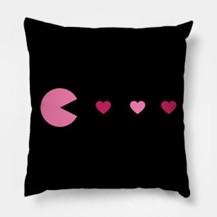 Pacman valentine's Day Pillow