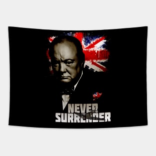 Churchill Never Surrender Tapestry