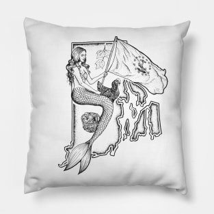 Rhode Island Mermaid Pillow