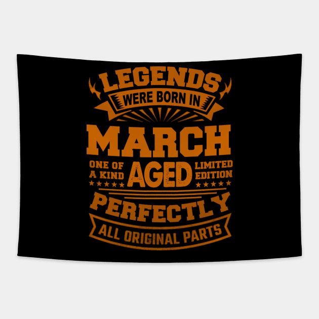 Legends Were Born in March Tapestry by BambooBox