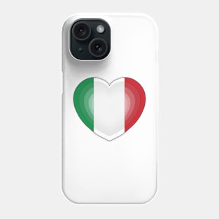 Heart Love Flag of Italy Phone Case