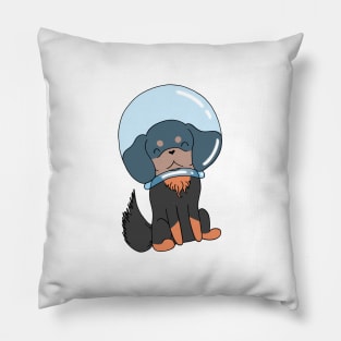 Cavalier King Charles Spaniel - Black and Tan in Space Pillow