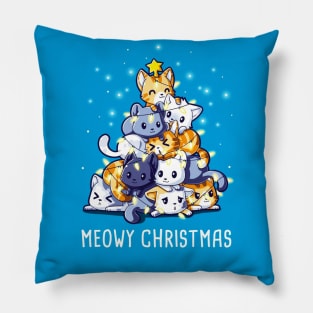 Cute Funny Cat Kitten Christmas Tree Lover Sarcastic Humor Quote animal Lover Artwork Pillow