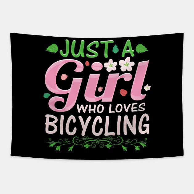 Bicycling, Girls Bicycle design Tapestry by maro_00