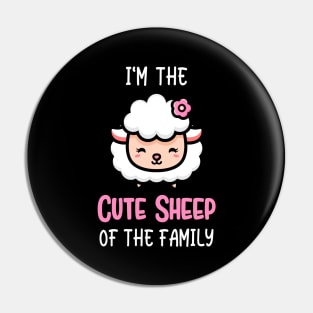 The Cute Sheep In The Family Funny Animal Kids Pin