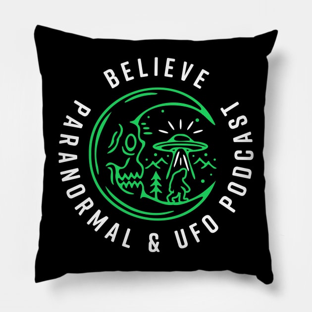 Spooky Moon Pillow by Believe Podcast