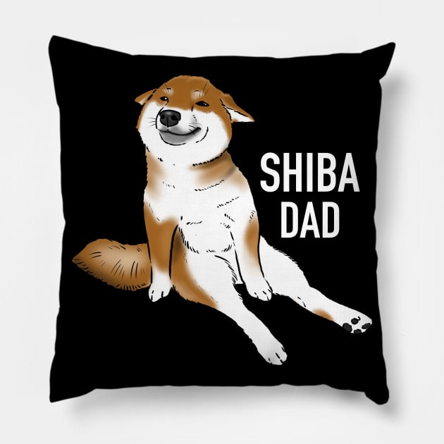Shiba Inu Dad, Shiba Dad, Shiba Lovers Pillow by sockdogs