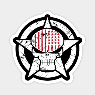 Deadly Skull Dirty Grunge Magnet