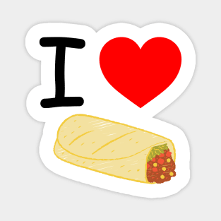 I Heart Buritos Magnet