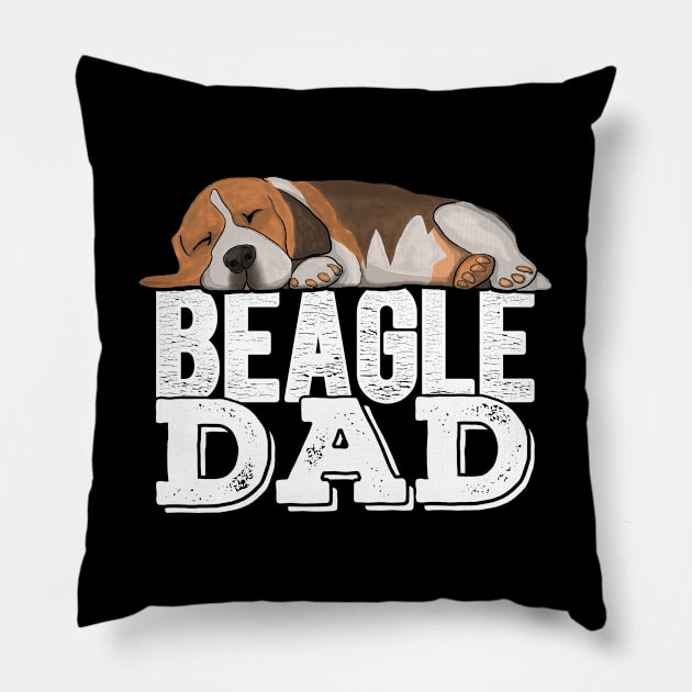 Beagle - Beagle Dad Pillow by Kudostees