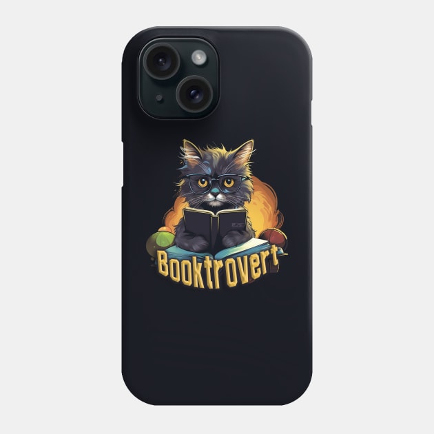 Booktrovert - Funny Introvert Design Phone Case by nonbeenarydesigns