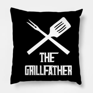 the grillfather (funny apron for dads / fathers) version 2 Pillow