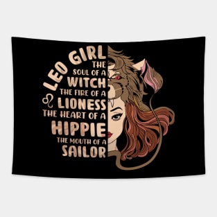 Zodiac Leo Girl Tapestry