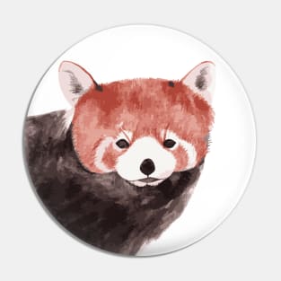 Watercolor Red Panda portrait Pin