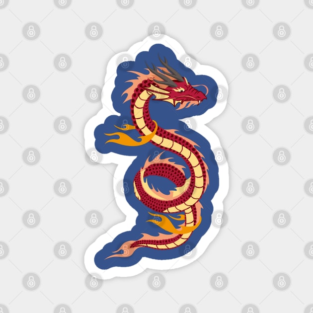 Asian Dragon Magnet by Mako Design 