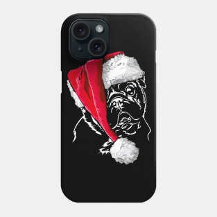 Funny Pug Santa Christmas dog mom Phone Case