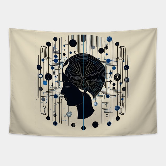 Brain structures - Surreal art Tapestry by Unelmoija