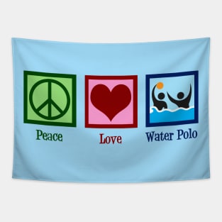 Peace Love Water Polo Tapestry