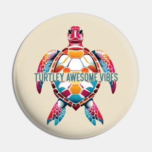 Turtley Awesome Vibes Minimal Pin