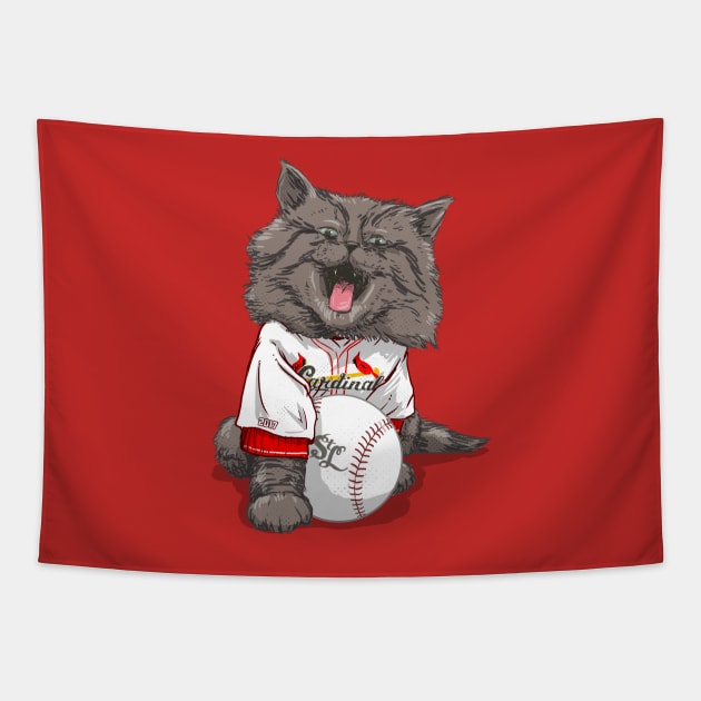 Rally Cat Tapestry by flowwestprintandapparel